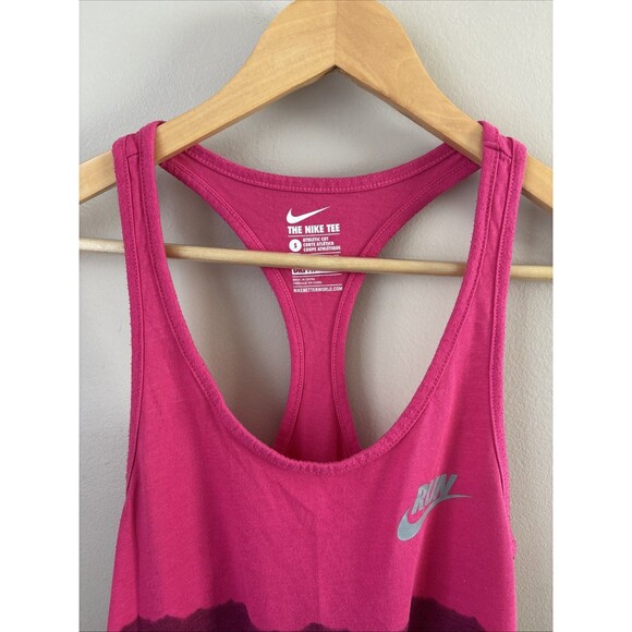 Nike Women’s Pink Colorblock Racerback Tank Top Size Small Activewear - Picture 4 of 7